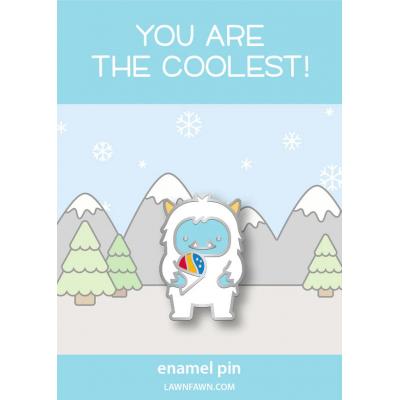 Lawn Fawn Enamel Pin - Yeti, Set, Cone!